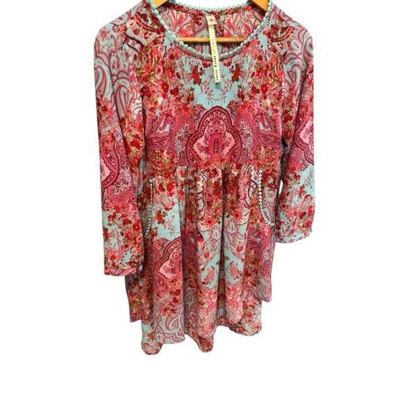 Anthropologie Uncle Frank Paisley Dress Boho Flowy Peasant Lightweight Small - Picture 4 of 8